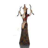 Snake Goddess, Goddess of Fertility 24cm Full Alabaster Statuette, Minoan Civilization, Ancient Greece Polyester 3 - grifon.se 