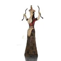 Snake Goddess, Goddess of Fertility 24cm Full Alabaster Statyette, minoisk civilisation, antikens Grekland Polyester 3 - grifon.