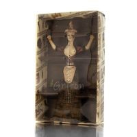 Θεά όφεων, Η θεά της γονιμότητας 24εκ Ολόσωμο αγαλματίδιο από αλάβαστρο, μινωικός πολιτισμός, αρχαία Ελλάδα Πολυεστερικά 9 - gri