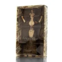 Snake Goddess, Goddess of Fertility 24cm Full Alabaster Statyette, minoisk civilisation, antikens Grekland Polyester 9 - grifon.