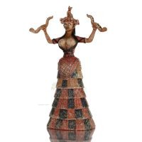 Snake Goddess, Goddess of Fertility 30cm Full Alabaster Statuette, Minoan Civilization, Ancient Greece Polyester 2 - grifon.se 