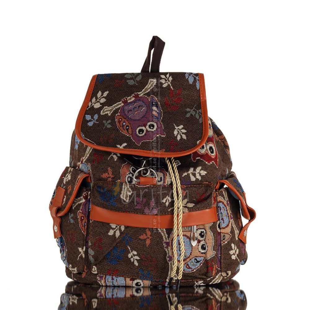 Backpack with Owl or Glauca 4 Fabric and bags 1 - grifon.se 