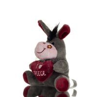 Donkey Sitting Plush Soft Cuddly Plush Toy Stuffed Animal for Kids 12cm I LOVE GREECE Soft and other toys 2 - grifon.se 