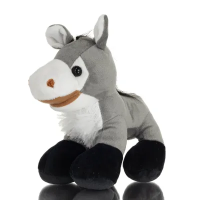 Donkey Standing Plush Soft Cuddly Plush Toy Stuffed Animal for Kids 17cm I LOVE GREECE Soft and other toys 4 - grifon.se 
