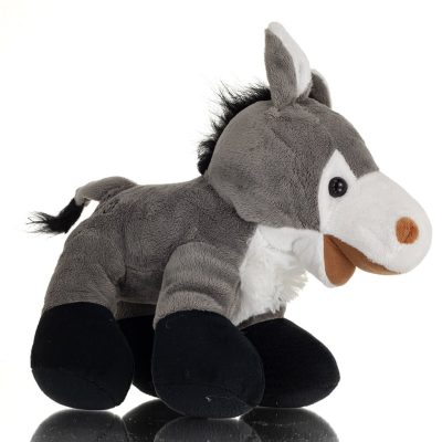 Donkey Standing Plush Soft Cuddly Plush Toy Stuffed Animal for Kids 25cm I LOVE GREECE Soft and other toys 1 - grifon.se 