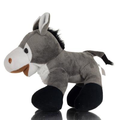 Donkey Standing Plush Soft Cuddly Plush Toy Stuffed Animal for Kids 25cm I LOVE GREECE Soft and other toys 4 - grifon.se 