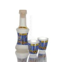 Karaff Set med 2 shots genomskinligt glas med tryck, kök, raki, tsikoudia Kök & glas 2 - grifon.se 