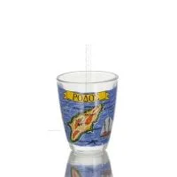 Shotglasögon Set med 6 st genomskinligt glas med tryck, kök, raki, tsikoudia, snapsglas Kök & glas 3 - grifon.se 