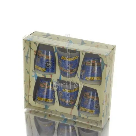 Shotglasögon Set med 6 st genomskinligt glas med tryck, kök, raki, tsikoudia, snapsglas Kök & glas 1 - grifon.se 
