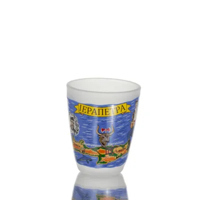 Shotglasögon Set med 6 st genomskinligt glas med tryck, kök, raki, tsikoudia, snapsglas Kök & glas 3 - grifon.se 