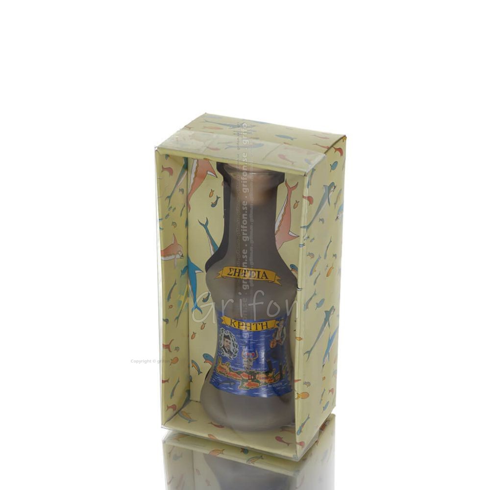 Carafe in a transparent glass box with a print, kitchen, raki, tsikoudia Kitchen & glasses 1 - grifon.se 