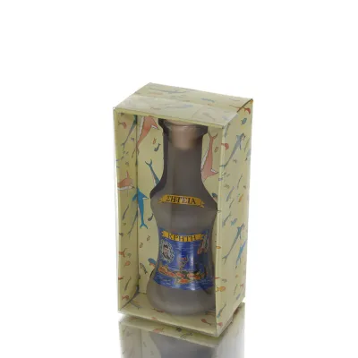 Carafe in a transparent glass box with a print, kitchen, raki, tsikoudia Kitchen & glasses 1 - grifon.se 