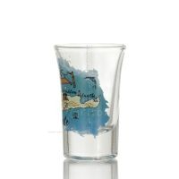 Transparent glass shot glass with Crete print 7cm, kitchen, raki, tsikoudia, shot glass Kitchen & glasses 3 - grifon.se 