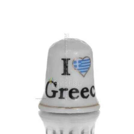 Sewing thimbles with Greece print, New Bone China like porcelain Kitchen & glasses 1 - grifon.se 