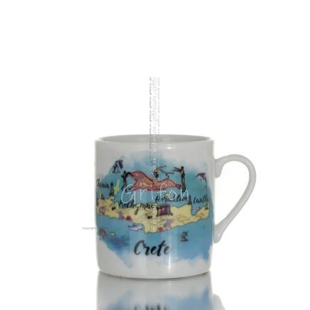 Mug, Cup with Crete 5.5x5cm 80cc, New Bone China like porcelain Kitchen & glasses 1 - grifon.se