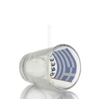Clear glass 6cm shot glass with Flag print, kitchen, raki, tsikoudia, shot glass Kitchen & glasses 3 - grifon.se 