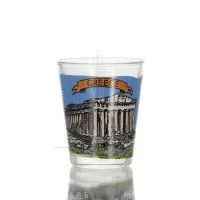 Transparent glas 6cm snapsglas med Parthenontryck, kök, raki, tsikoudia, snapsglas Kök & glas 1 - grifon.se 