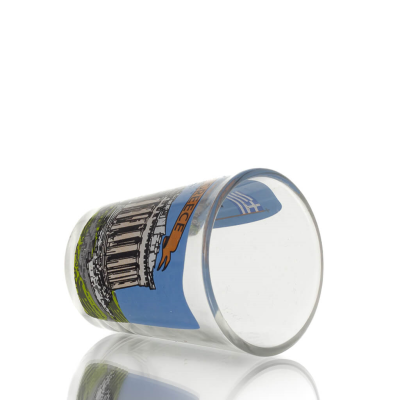 Transparent glass 6cm shot glass with Parthenon print, kitchen, raki, tsikoudia, shot glass Kitchen & glasses 3 - grifon.se 