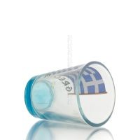 Clear glass blue 6cm shot glass with Flag print, kitchen, raki, tsikoudia, shot glass Kitchen & glasses 3 - grifon.se 