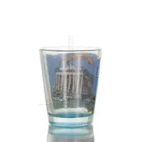 Klart glas blått 6cm snapsglas med Parthenontryck, kök, raki, tsikoudia, snapsglas Kök & glas 2 - grifon.se 