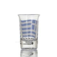 7 cm genomskinligt glas snapsglas med flaggtryck, kÃ¶k, raki, tsikoudia, snapsglas KÃ¶k & glas 2 - grifon.se 