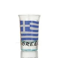Σφηνάκι διαφανές γυάλινο μπλε 7εκ με στάμπα Σημαία, κουζίνας, ρακί, τσικουδιά, σφηνοπότηρο Κουζίνας κ υαλικά 1 - grifon.se 