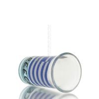 Clear glass blue 7cm shot glass with Flag print, kitchen, raki, tsikoudia, shot glass Kitchen & glasses 3 - grifon.se 