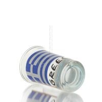 Klart glas blÃ¥tt 7 cm snapsglas med flaggtryck, kÃ¶k, raki, tsikoudia, snapsglas KÃ¶k & glas 4 - grifon.se 