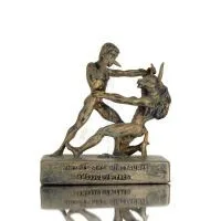 Theseus & Minotaur: The Last Battle of One, Minoan Civilization 11,5 cm Full Alabaster Statyette, Antika Grekland Polyester 1 - 