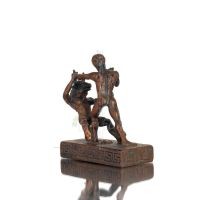 Theseus & Minotaur: The Last Battle of One, Minoan Civilization 16cm Full Alabaster Statuette, Ancient Greece Polyester 4 - grif