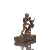 Theseus & Minotaur: The Last Battle of One, Minoan Civilization 16cm Full Alabaster Statyette, Antika Grekland Polyester 5 - gri