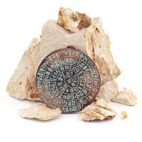 Phaistos Disc: The Unsolved Mystery, Hanging Medium 11cm Alabaster, Minoan Culture, Wall Mounted, Ancient Greece Polyester 1 - g