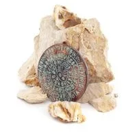 Phaistos Disc: The Unsolved Mystery, Hanging Medium 11cm Alabaster, Minoan Culture, Wall Mounted, Antikens Grekland Polyester 2 