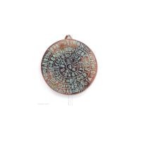 Phaistos Disc: The Unsolved Mystery, Hanging Medium 11cm Alabaster, Minoan Culture, Wall Mounted, Antikens Grekland Polyester 4 