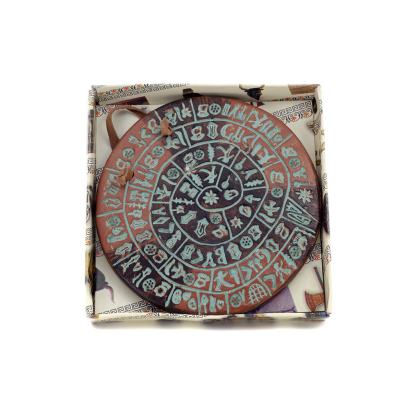 Phaistos Disc: The Unsolved Mystery, Hanging Large 13cm Alabaster, Minoan Culture, Wall Mounted, Ancient Greece Polyester 5 - gr