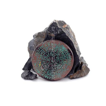 Phaistos Disc: The Unsolved Mystery, Small 9cm Alabaster, Minoan Civilization, Antikens Grekland Polyester 1 - grifon.se 