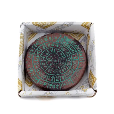 Phaistos Disc: The Unsolved Mystery, Small 9cm Alabaster, Minoan Civilization, Antikens Grekland Polyester 4 - grifon.se 