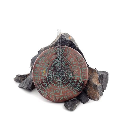 Phaistos Disc: The Unsolved Mystery, Medium 11cm Alabaster, Minoan Civilization, Ancient Greece Polyester 1 - grifon.se 