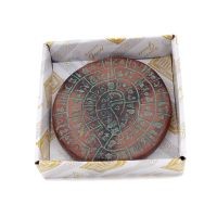 Phaistos Disc: The Unsolved Mystery, Medium 11cm Alabaster, Minoan Civilization, Ancient Greece Polyester 4 - grifon.se 