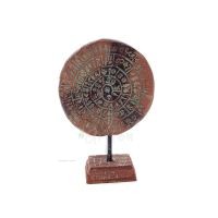 Phaistos Disc: The Unsolved Mystery, 13cm Alabaster Embossed Base, Minoan Civilization, Ancient Greece Polyester 6 - grifon.se 