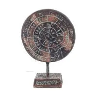 Phaistos Disc: The Unsolved Mystery, 16 cm Alabaster Embossed Base, minoisk civilisation, antikens Grekland Polyester 1 - grifon