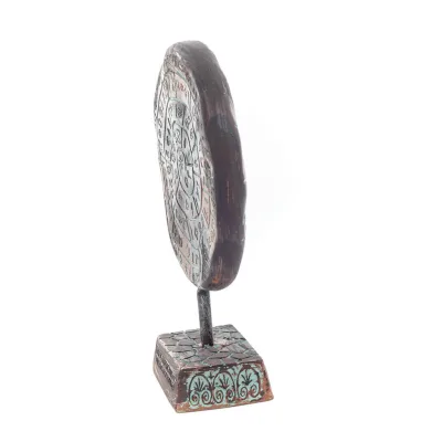 Phaistos Disc: The Unsolved Mystery, 16cm Alabaster Embossed Base, Minoan Civilization, Ancient Greece Polyester 2 - grifon.se 