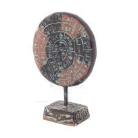 Phaistos Disc: The Unsolved Mystery, 16cm Alabaster Embossed Base, Minoan Civilization, Ancient Greece Polyester 4 - grifon.se 