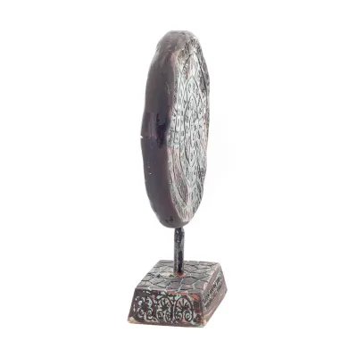 Phaistos Disc: The Unsolved Mystery, 16cm Alabaster Embossed Base, Minoan Civilization, Ancient Greece Polyester 5 - grifon.se 