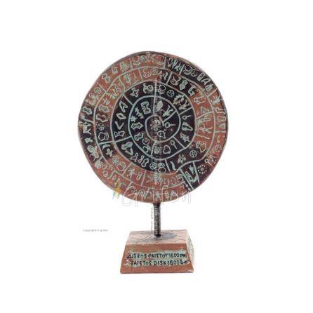 Phaistos Disc: The Unsolved Mystery, 19 cm Alabaster Embossed Base, minoisk civilisation, antikens Grekland Polyester 1 - grifon