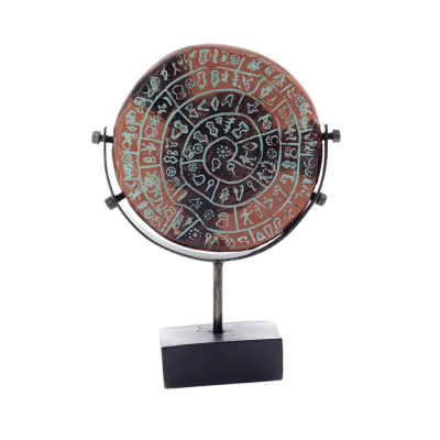 Phaistos Disc: The Unsolved Mystery, 22cm Alabaster Marble Base, Minoan Civilization, Ancient Greece Polyester 6 - grifon.se 