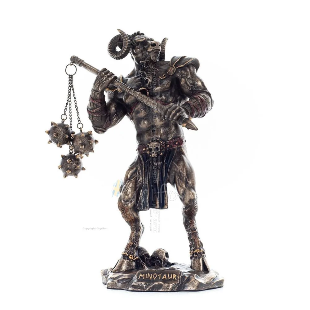Minotaur: Son of Pasiphae Queen of Knossos Minoan Civilization 21cm Veronese Bronze Electrolysis Statuette Veronese 1 - grifon.s