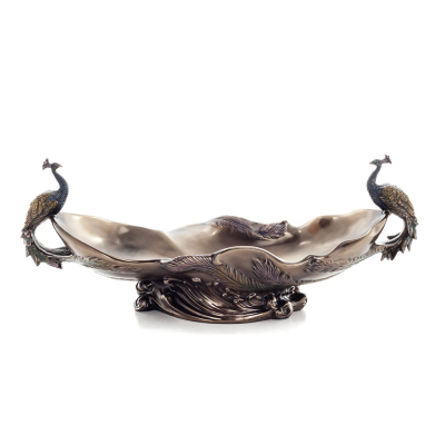 Παγώνια: Σύμβολο κύρος και ομορφιά σε Μπολ Γόνδολα 17,5χ44,5εκ με Ηλεκτρόλυση μπρούτζου Veronese, για φρούτα Βερονέζ 1 - grifon.