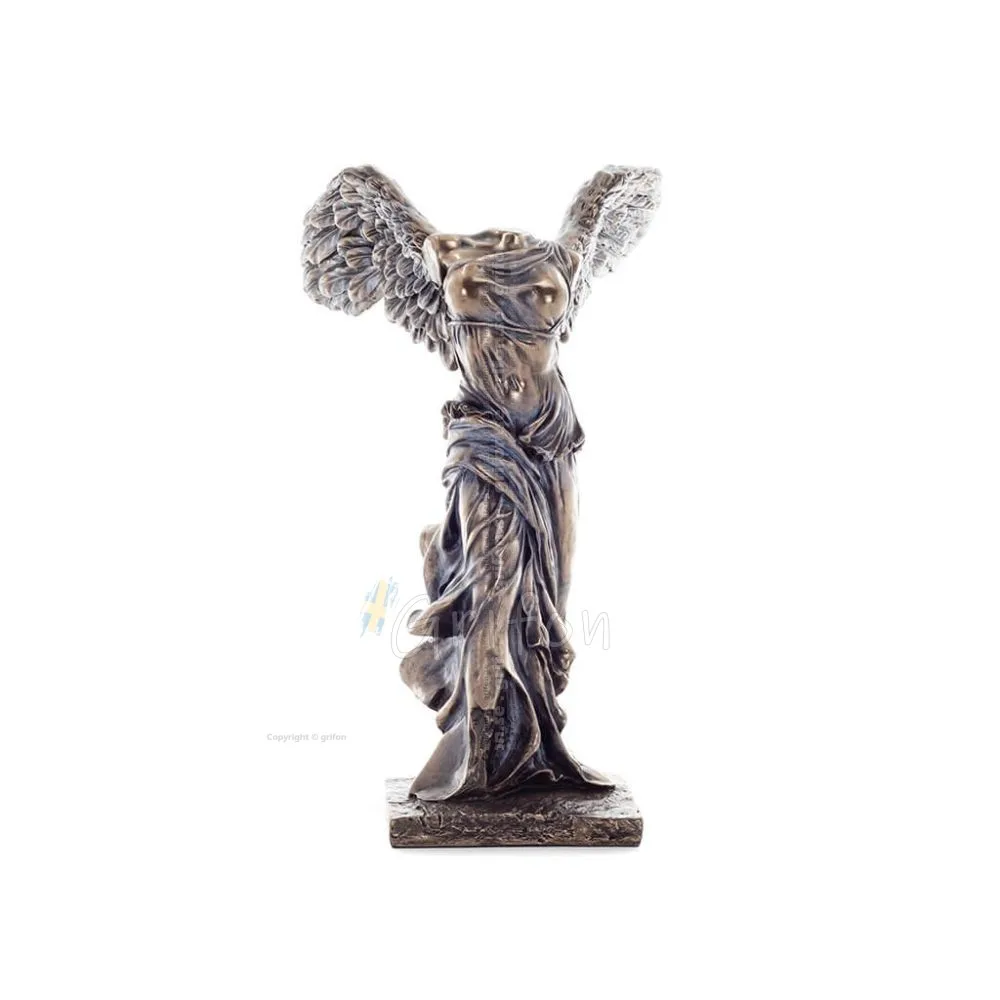 Victory of Samothrace: The Goddess Who Personified Victory, 27.5cm Veronese Electrolytic Bronze Full-Length Statuette Veronese 1