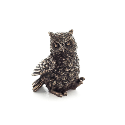 Owl or Glaucus with raised left leg 7cm Veronese Electrolytic Bronze Full Body Statuette Veronese 1 - grifon.se 